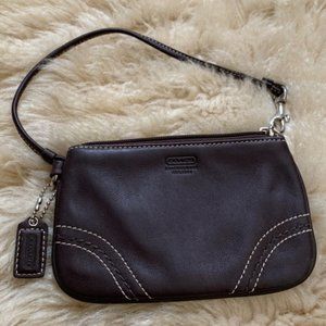 Coach Brown Wristlet